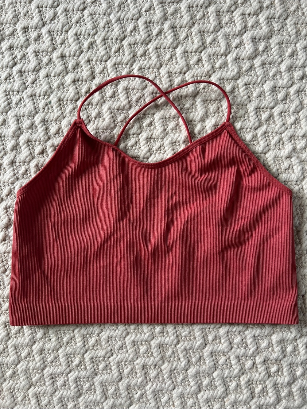 Seamless Ribbed Strappy Back Cami XXXL